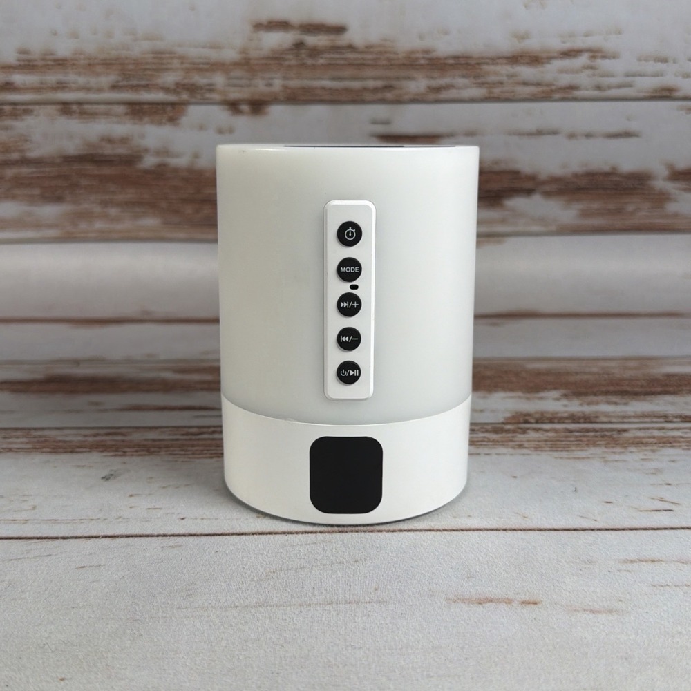 Musky DY29S Portable Bluetooth Speaker Touch Lamp Digital Clock White Tested